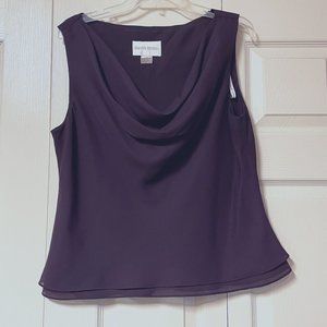 David's Bridal Purple Chiffon 2 Piece Skirt Blouse Set Mother of Bride Matron 16